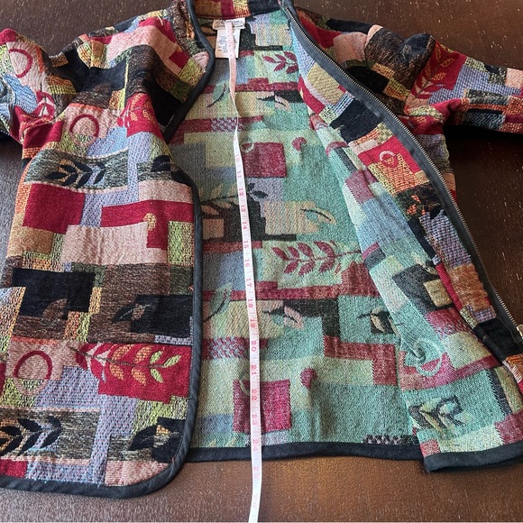 Vintage Country Collection Southwestern Aztec Full Zip Ladies Jacket Size 12 - Picture 7 of 9